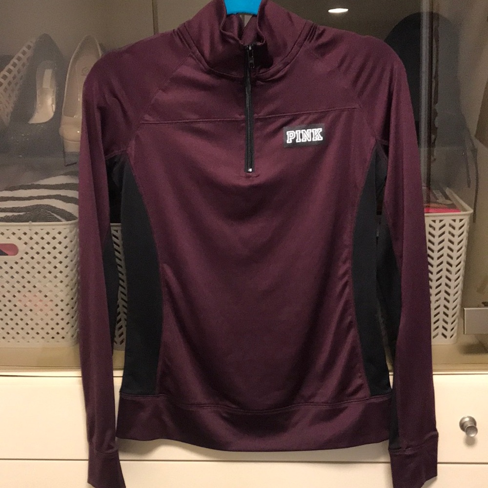 Maroon VS PINK quarter zip